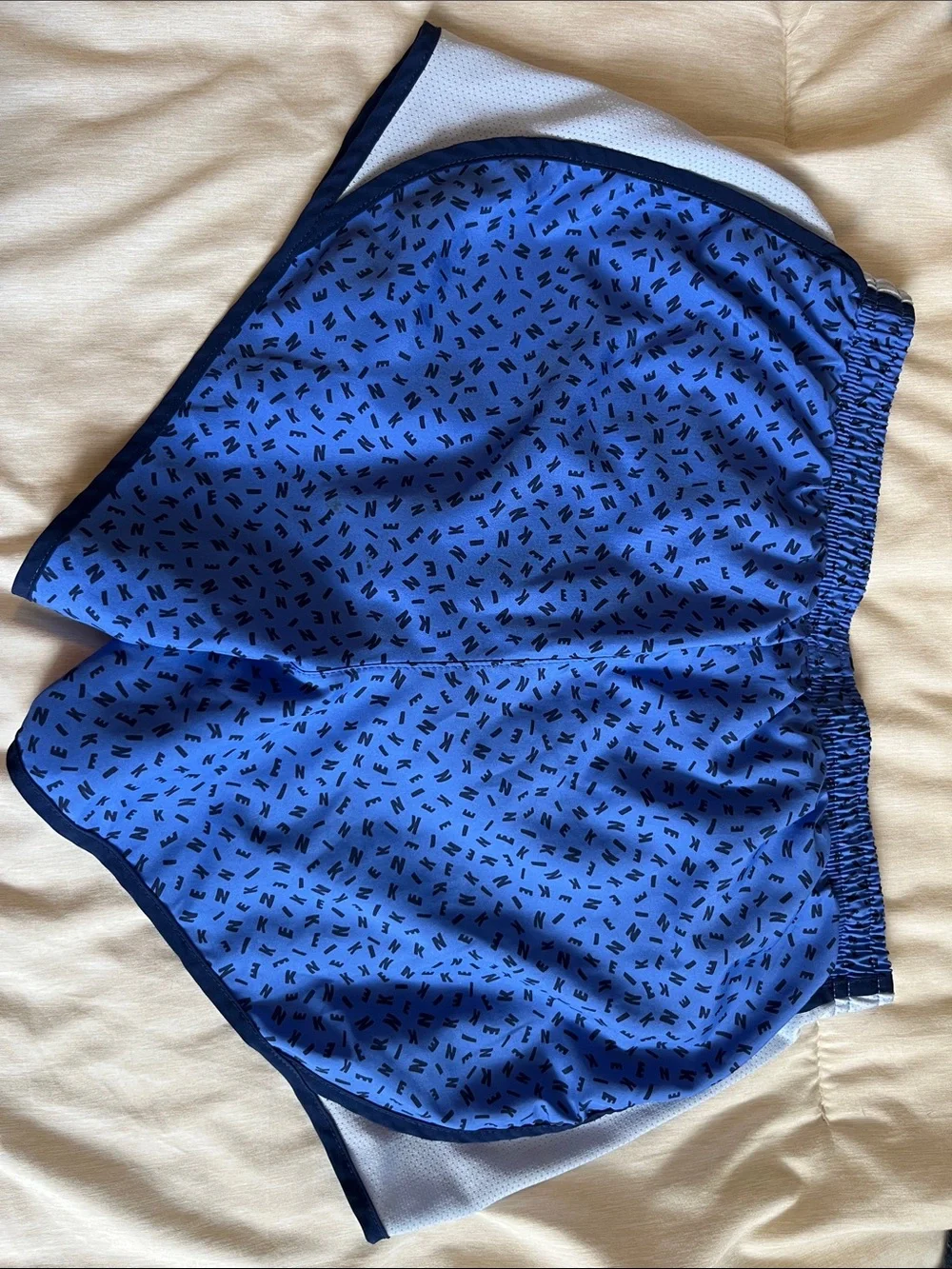 Nike Youth Blue and White Athletic Shorts